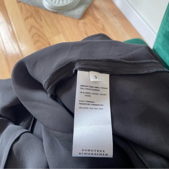 Dorothee Schumacher Flirty Instinct One Shoulder Dress Gray Viscose Gown NWT 3/L - Picture 12 of 12